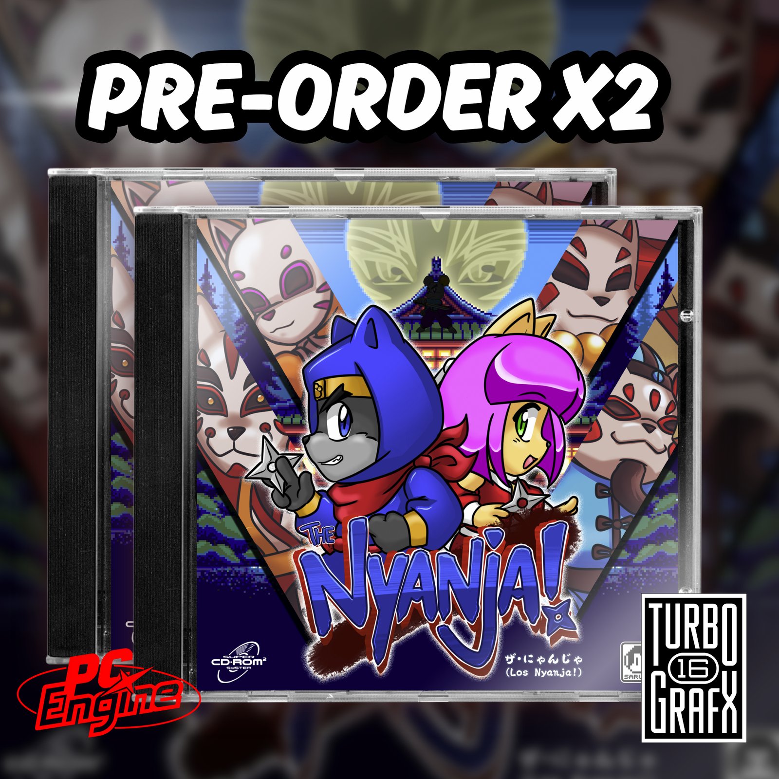 にゃーページ PRE ORDER - Double The Nyanja PC Engine/TurboGraffx 16 X2 *Free